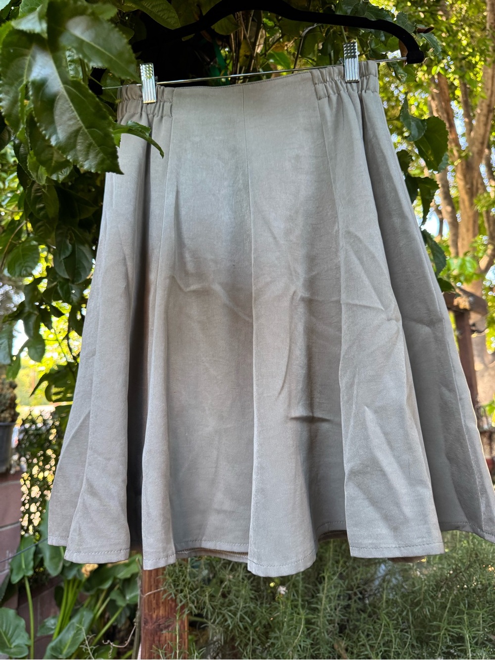Women's Circle Skirt in Light Gray